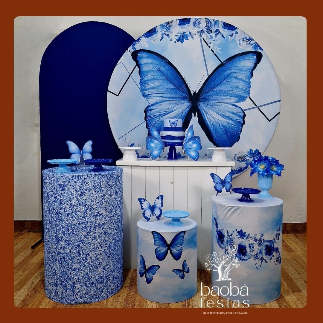 Borboleta Azul - Kit Luxo  - Baobafestas