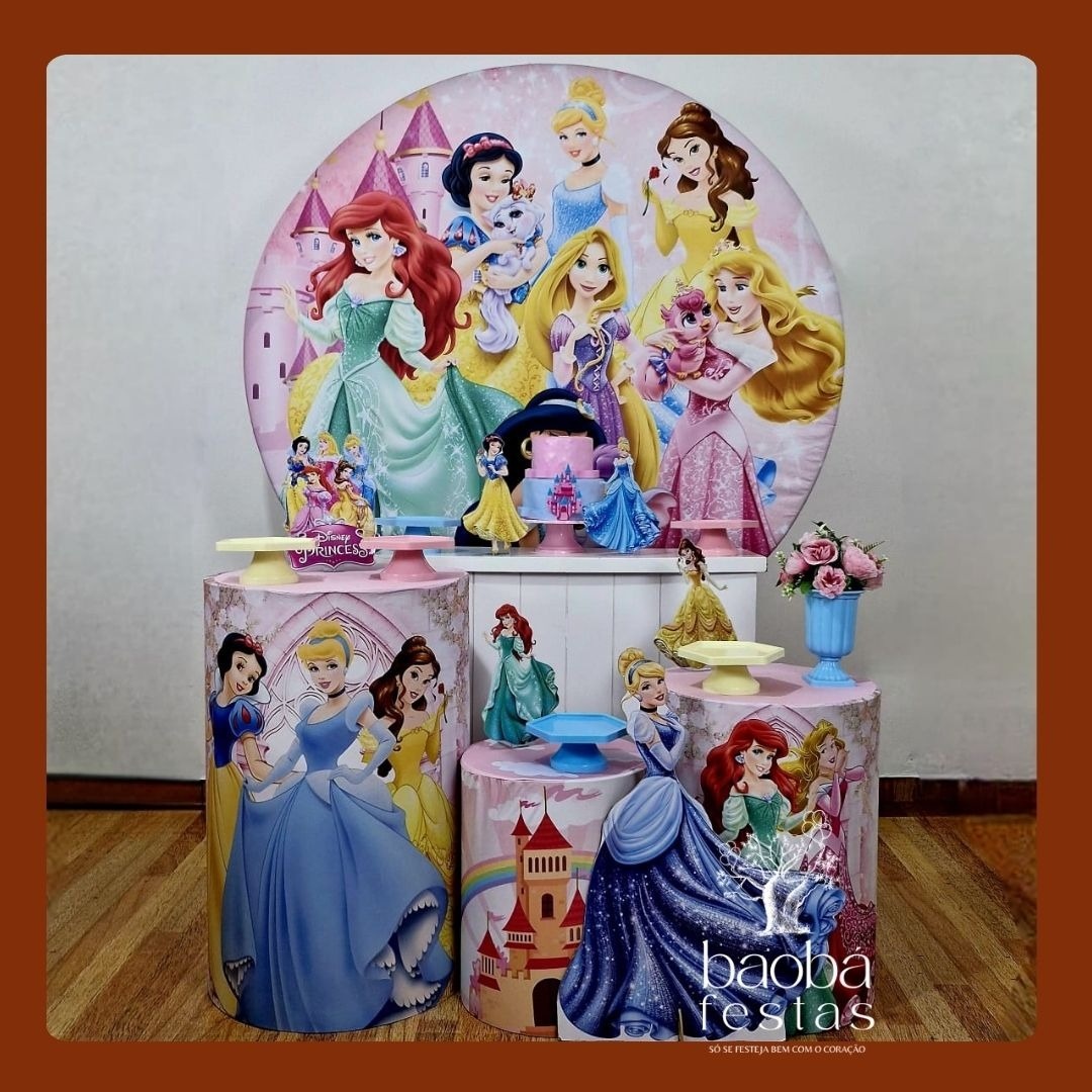 Princesas Disney (25) - Kit Diamante (+Totem) - Baobafestas