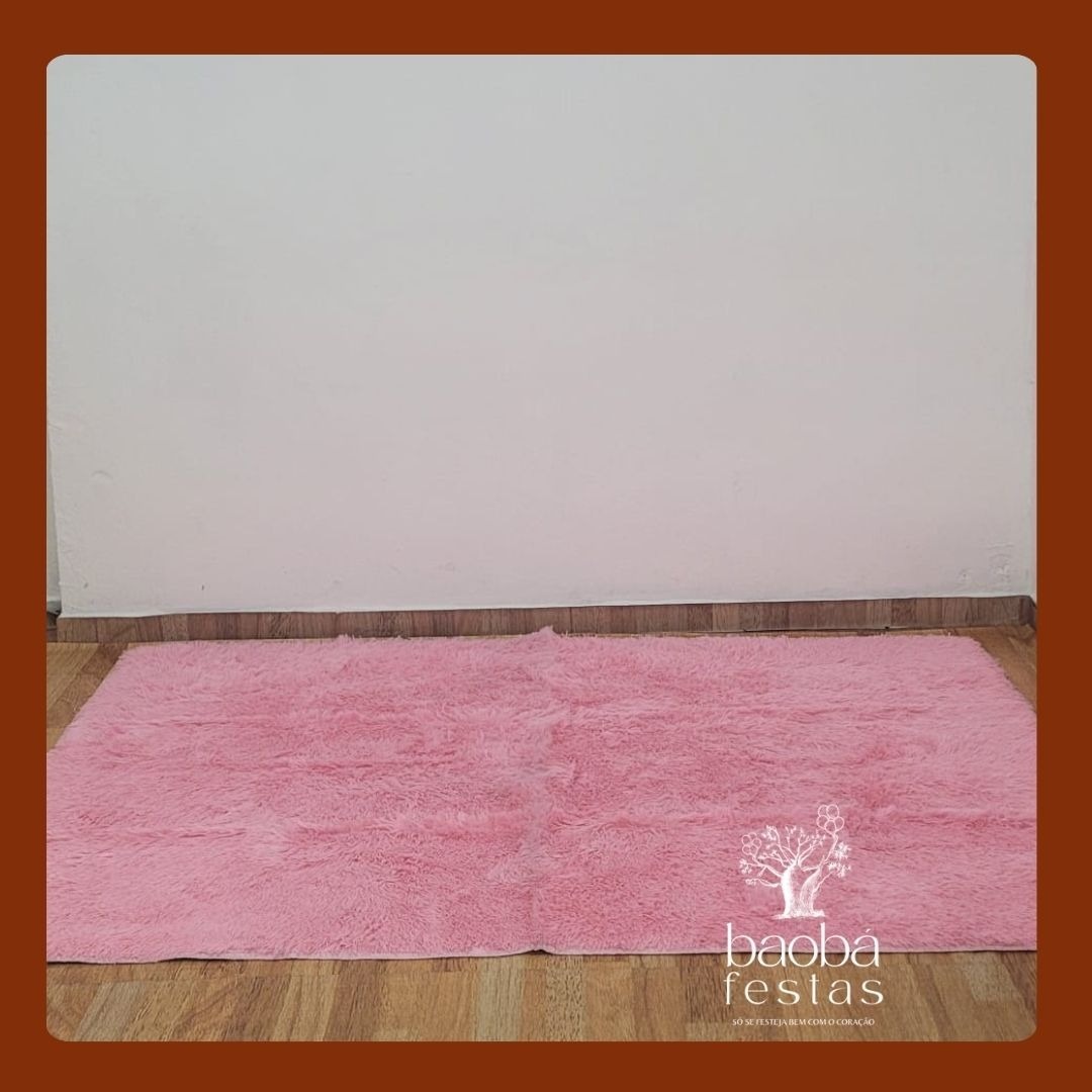 Tapete Pelúcia Rosa - Baobafestas