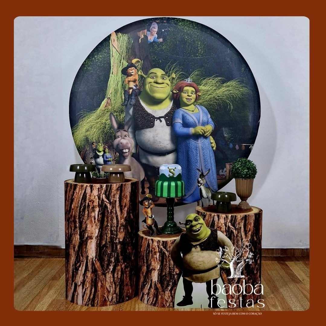 Shrek - Kit Ouro (+ Totem de Chão) - Baobafestas
