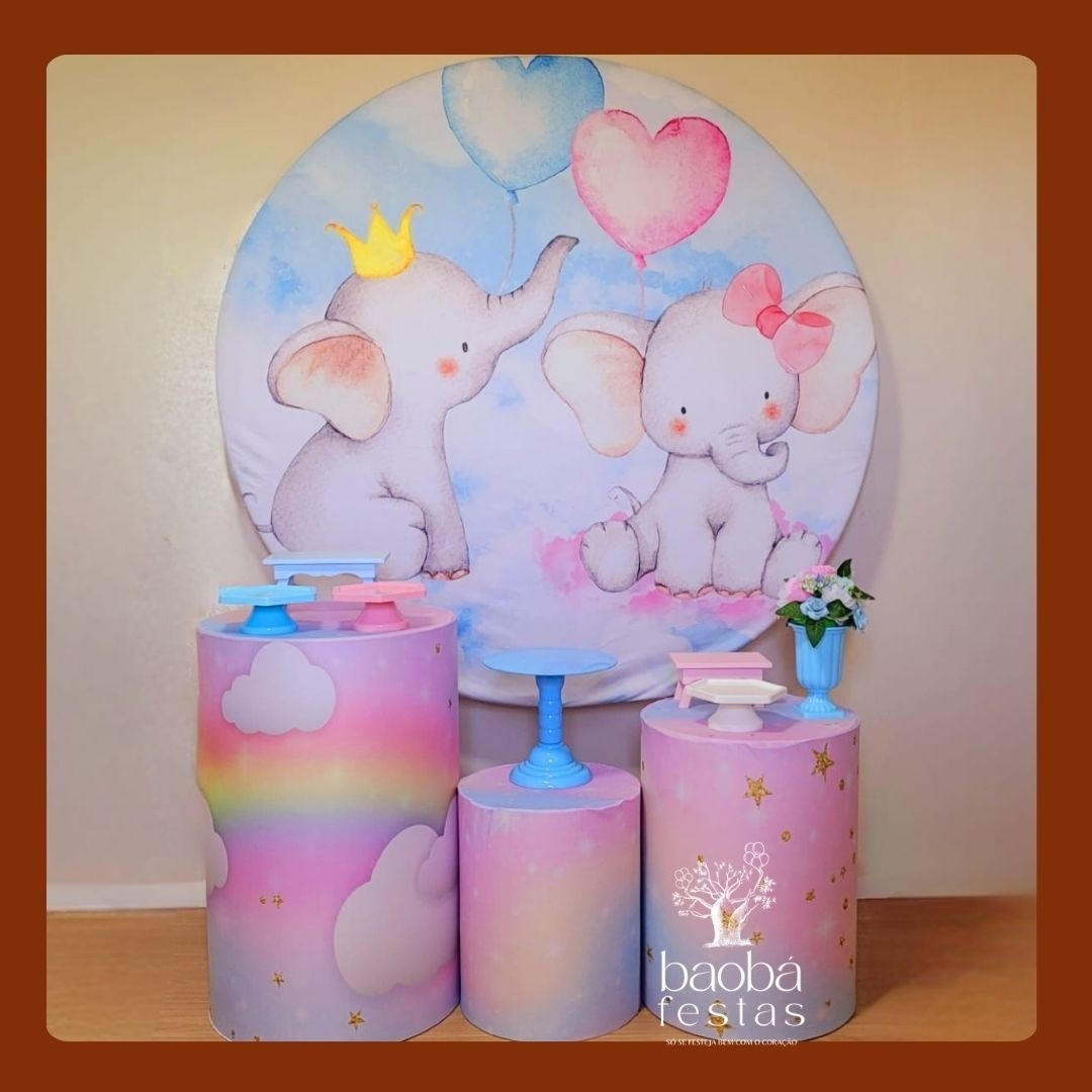 Kit Prata - Elefantinhos - Baobafestas