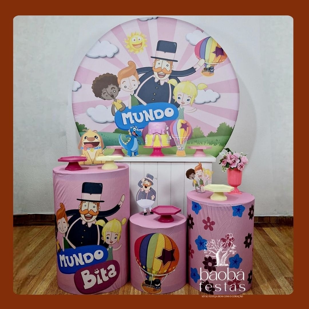 Mundo Bita Rosa - Kit Diamante  - Baobafestas
