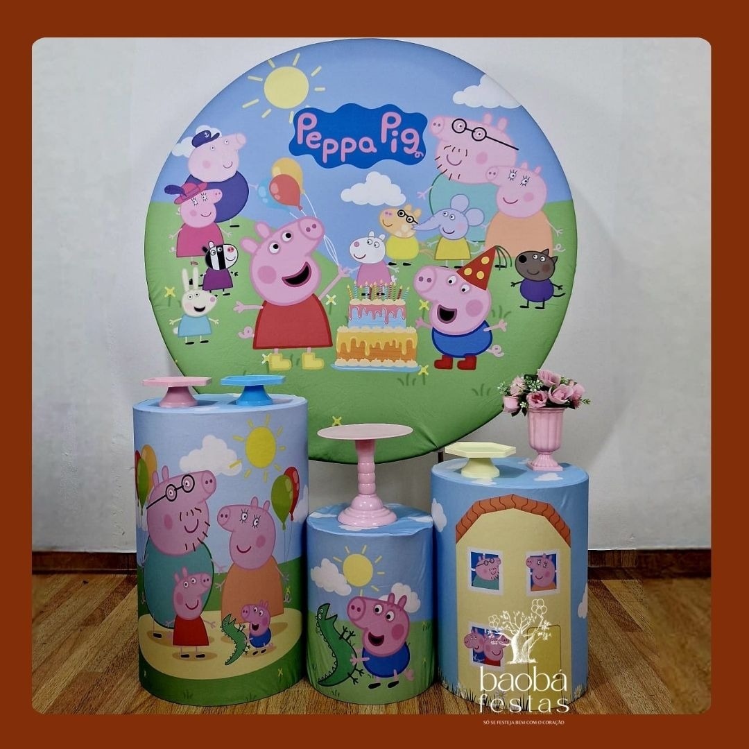 Peppa Pig Rosa (76) - Kit Prata - Baobafestas