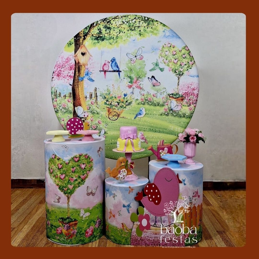 Jardim Encantado (21) - Kit Ouro (+Totem) - Baobafestas