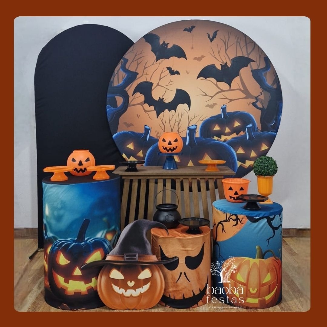 Kit Luxo - Halloween 2 + Totem de Chão - Baobafestas