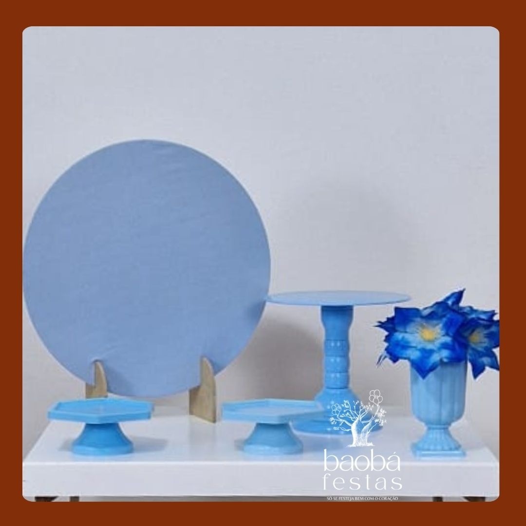 Kit Mesa -  Azul Bebê - Baobafestas