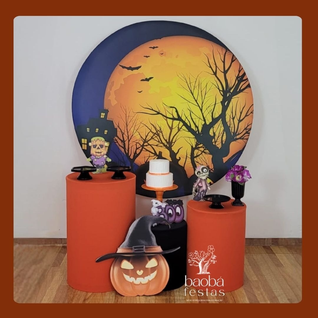 Kit Ouro - Halloween 1 + Totem de Chão - Baobafestas