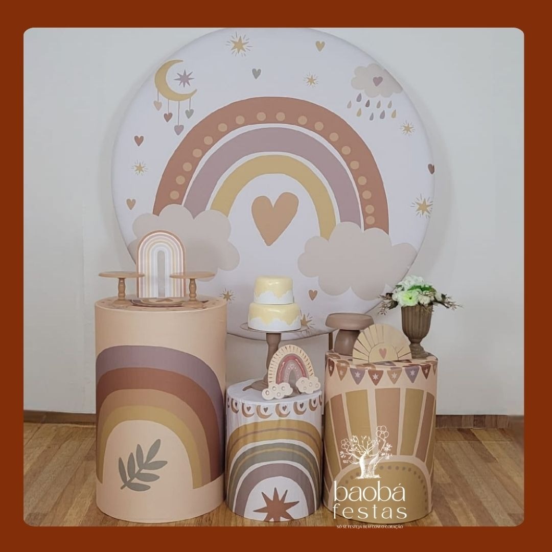 Kit Ouro - Arco Iris Boho Xxxx - Baobafestas