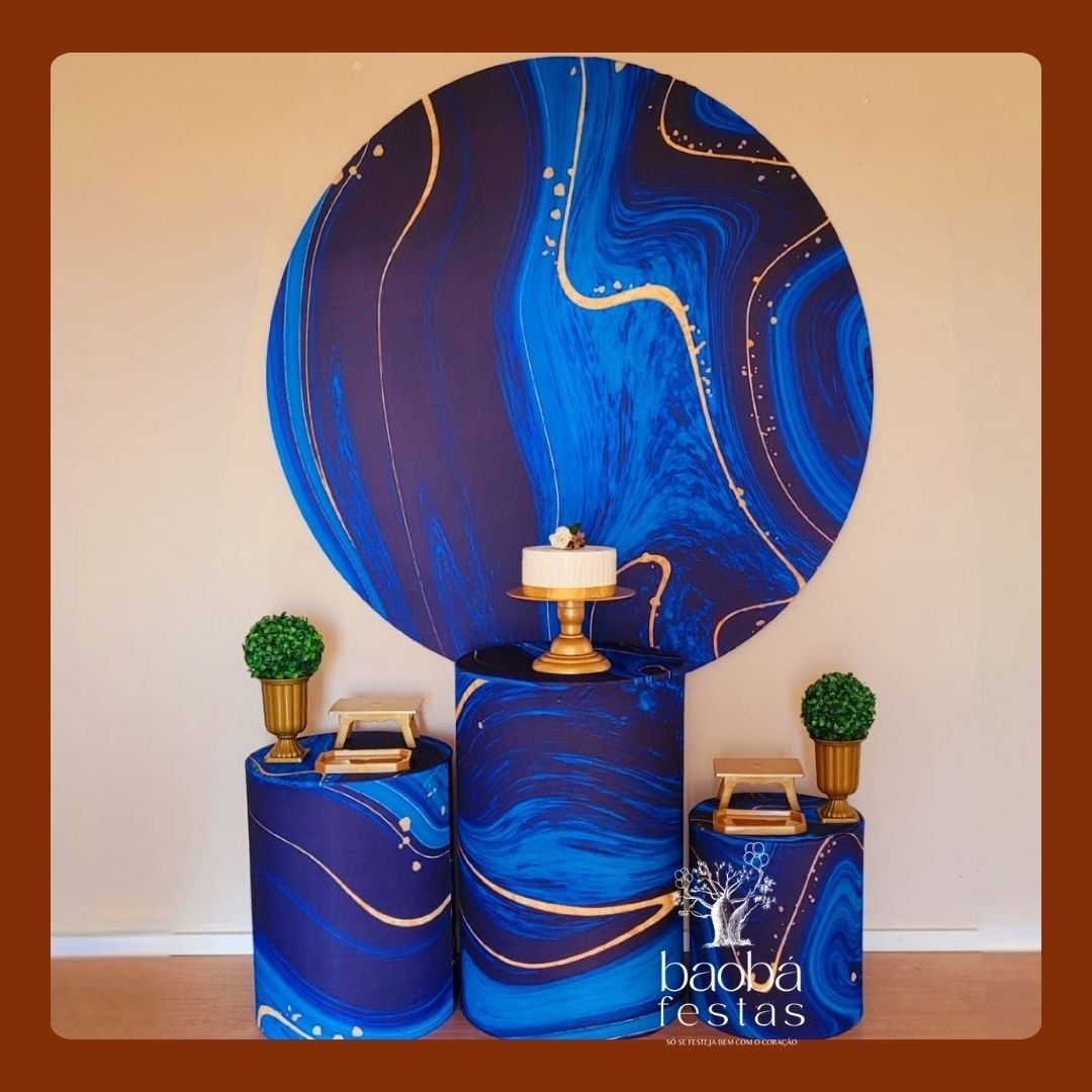 Kit Ouro - Azul Mármore - Baobafestas