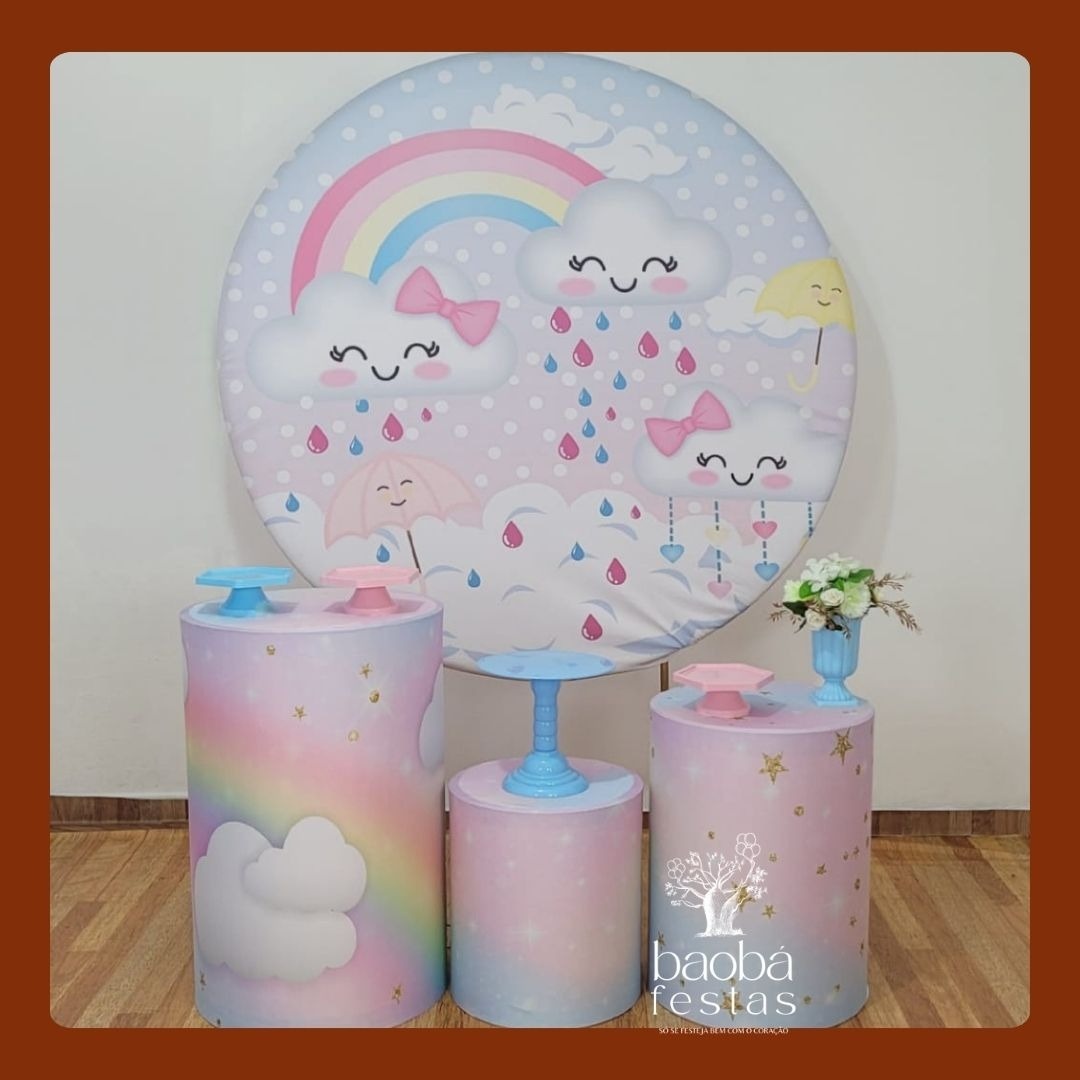 Kit Prata - Chuva de Amor - Baobafestas