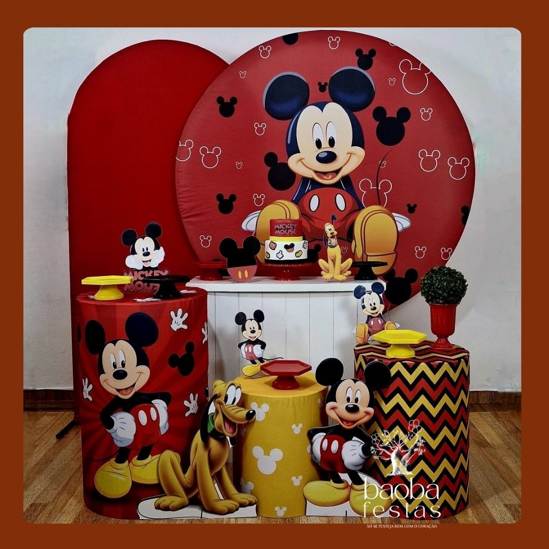 Mickey Tradicional (57) - Kit Luxo (+2 Totens) - Baobafestas