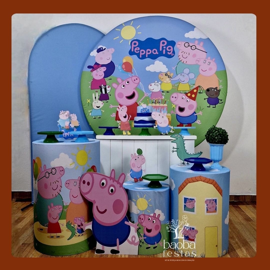 Peppa Pig Azul (76) - Kit Luxo  - Baobafestas