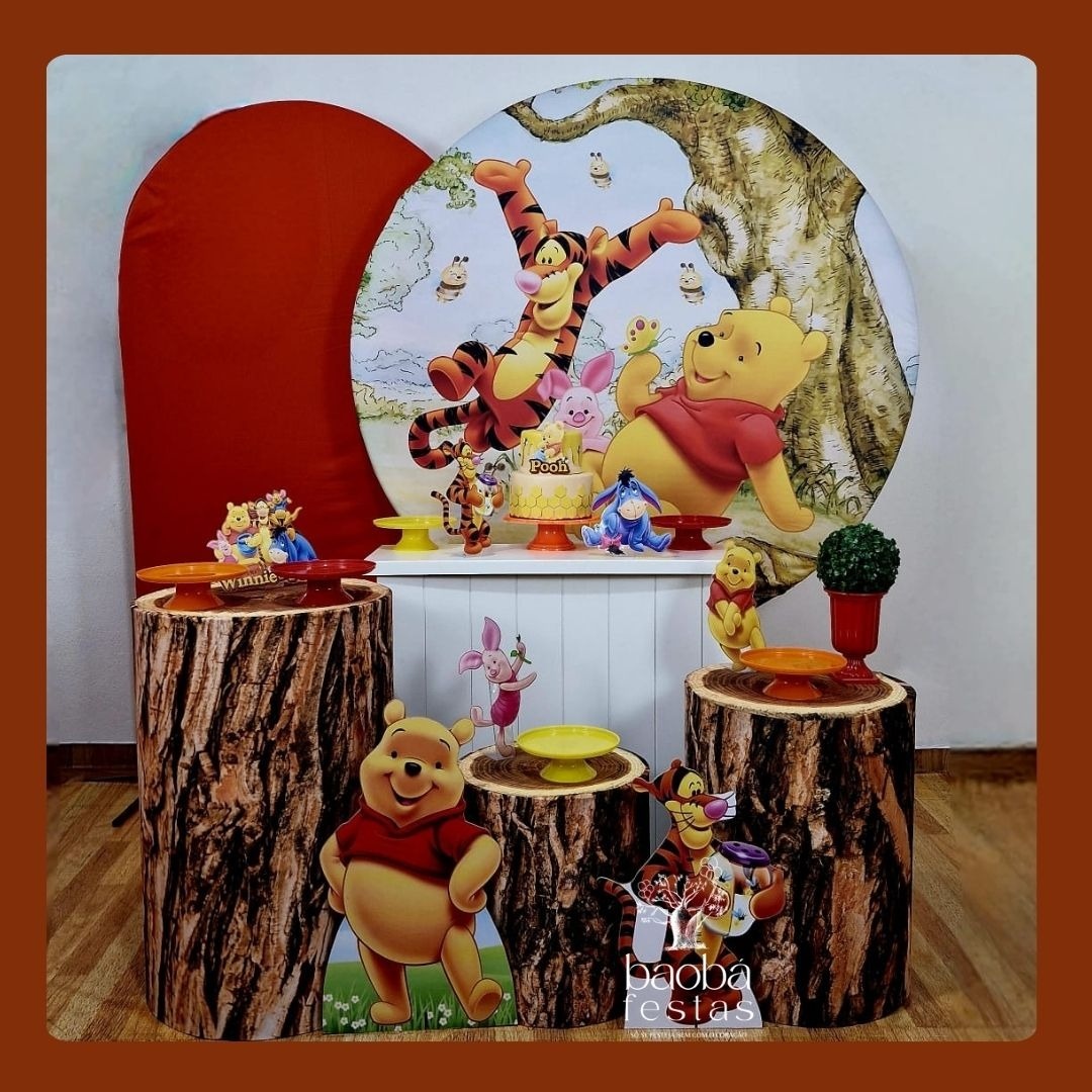 Kit Luxo - Ursinho Pooh + 2 Totens de Chão - Baobafestas