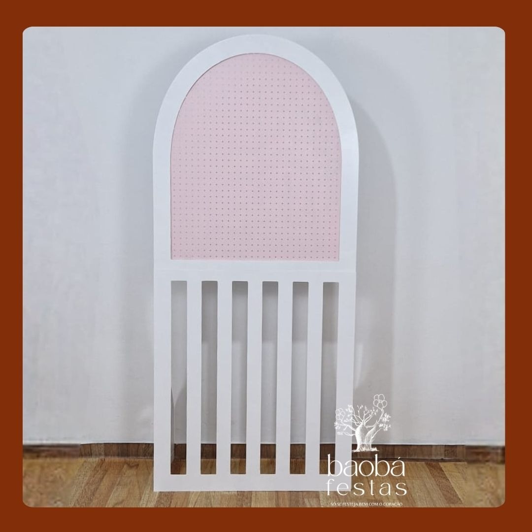 Painel 2X1 / Ripado Branco Mdf  - Baobafestas