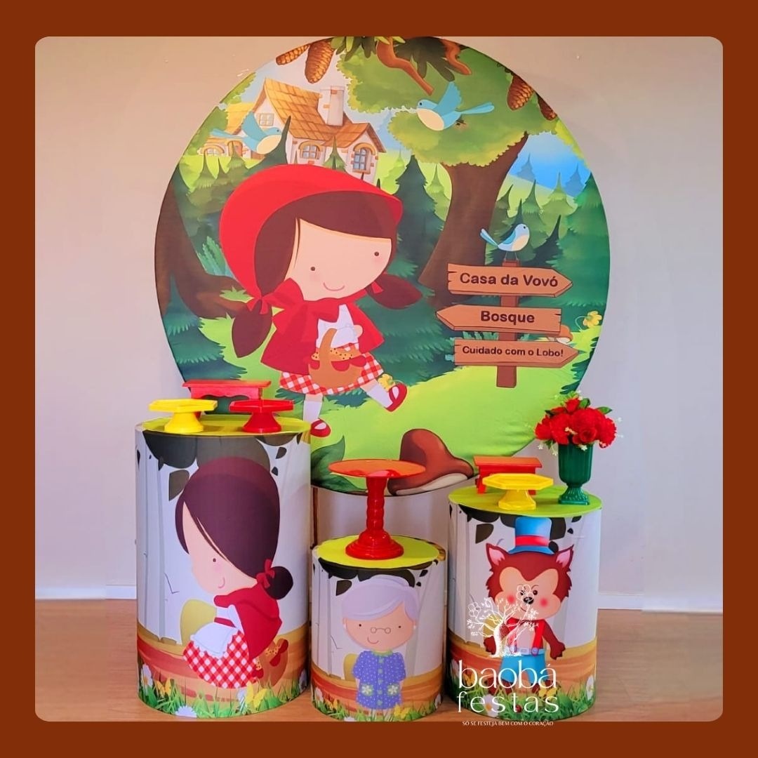 Kit Prata - Chápeuzinho Vermelho - Baobafestas