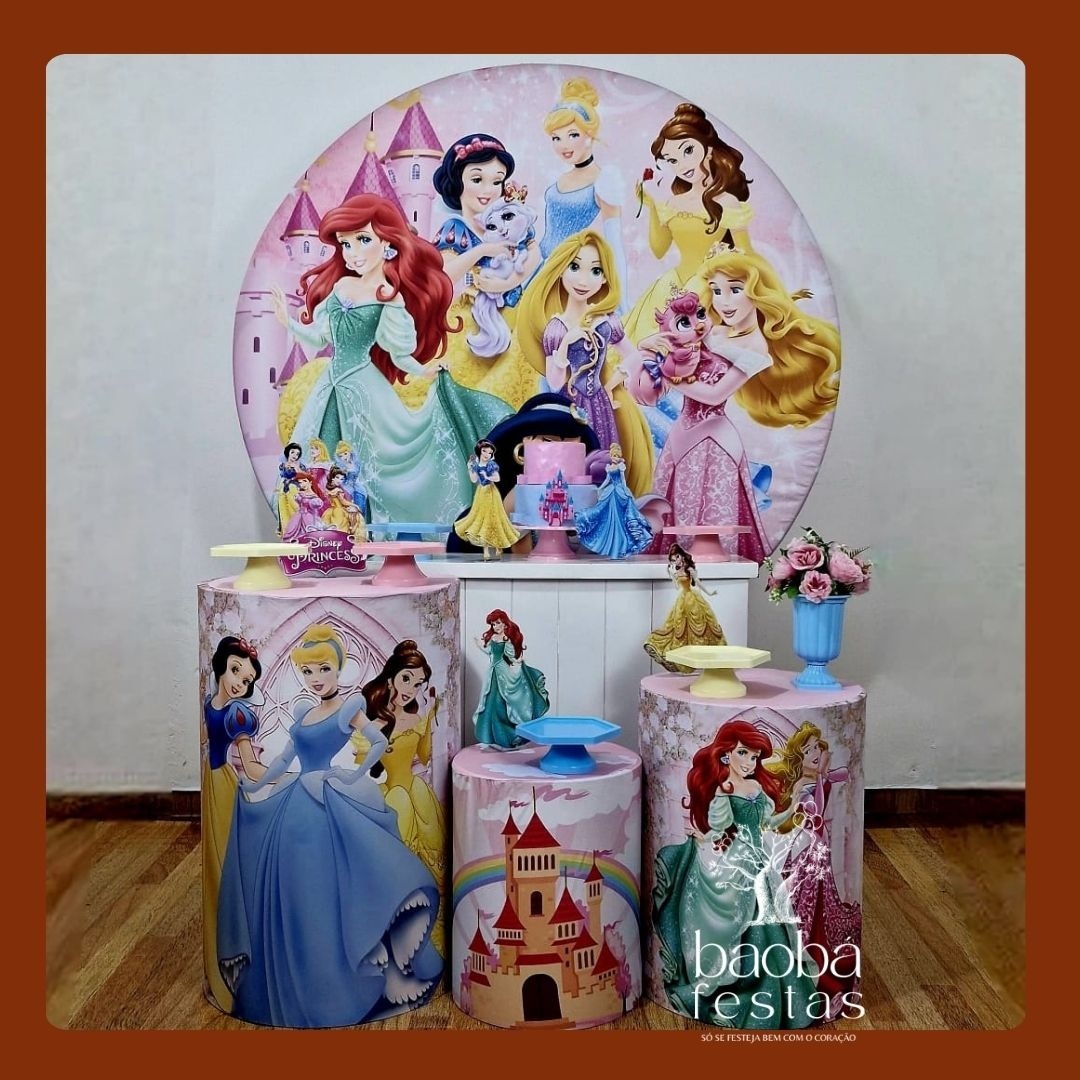 Princesas Disney (25) - Kit Diamante - Baobafestas