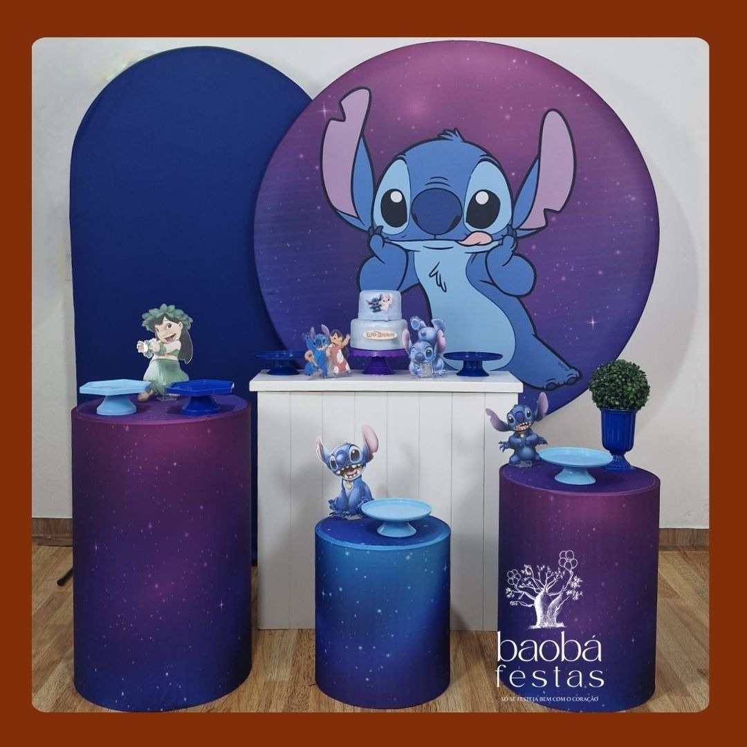 Kit Luxo - Stitch Azul  - Baobafestas