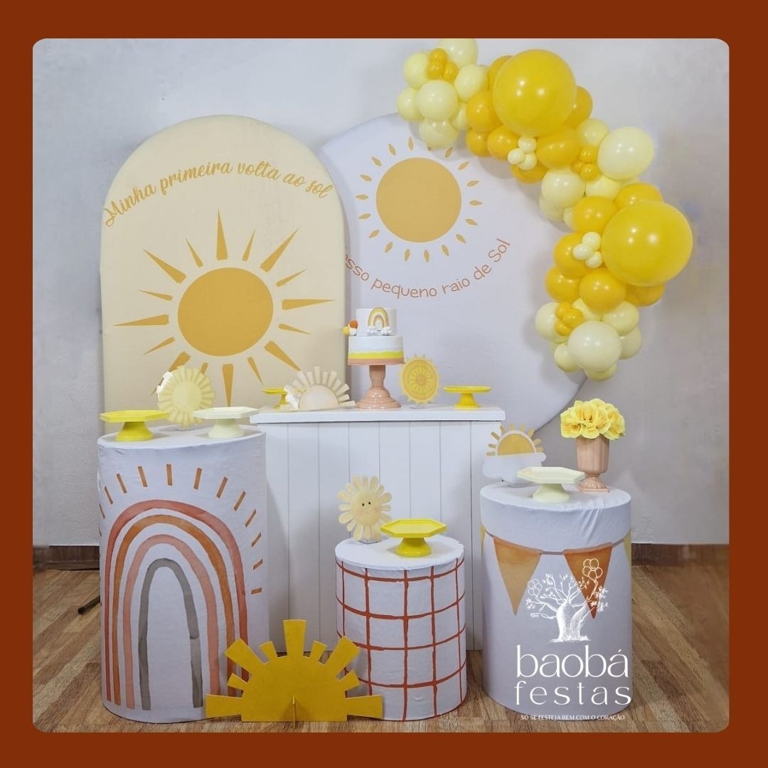 Raio de Sol (130) - Kit Luxo (+ Totem de Chão)  - Baobafestas
