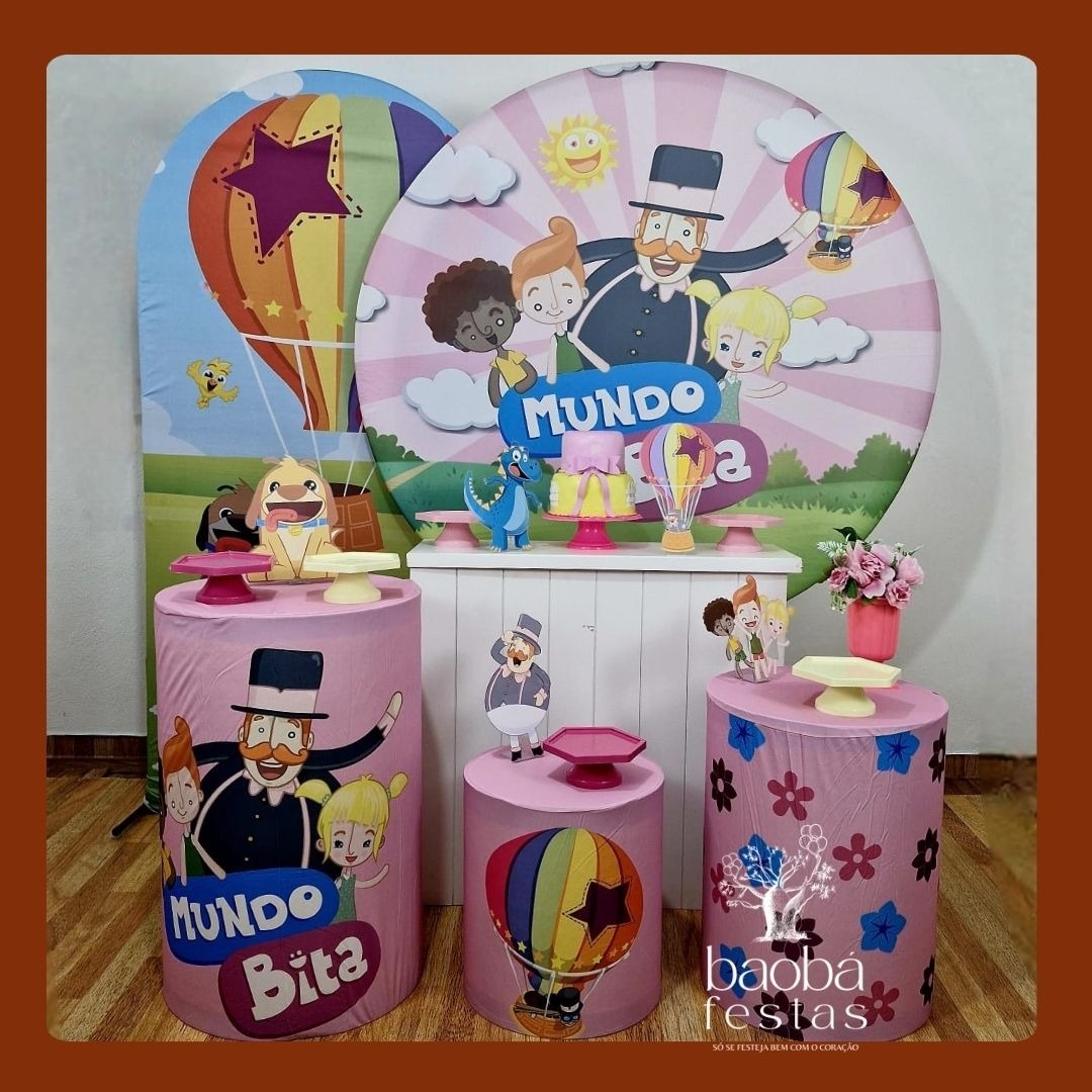 Mundo Bita Rosa - Kit Luxo - Baobafestas