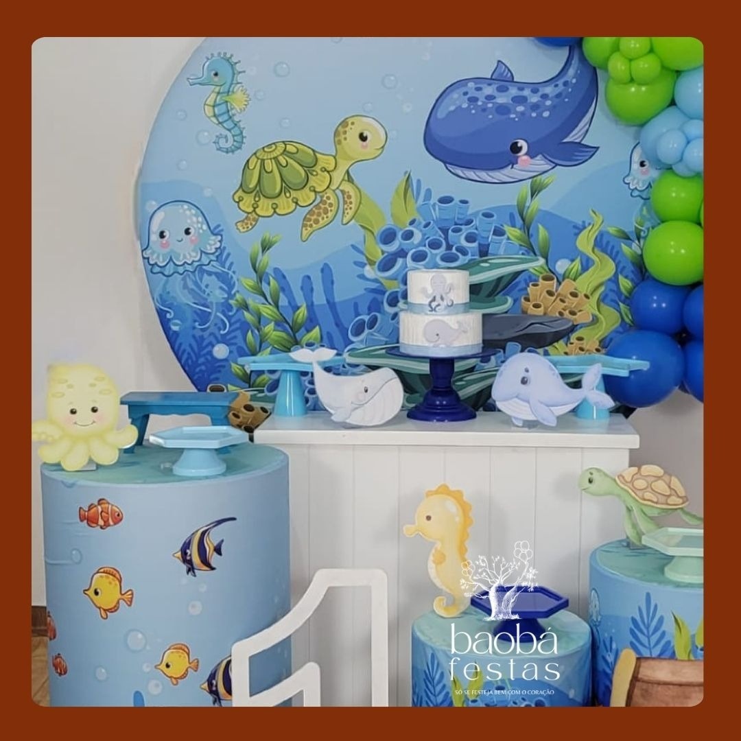 Displays de Mesa - Fundo Do Mar - Baobafestas