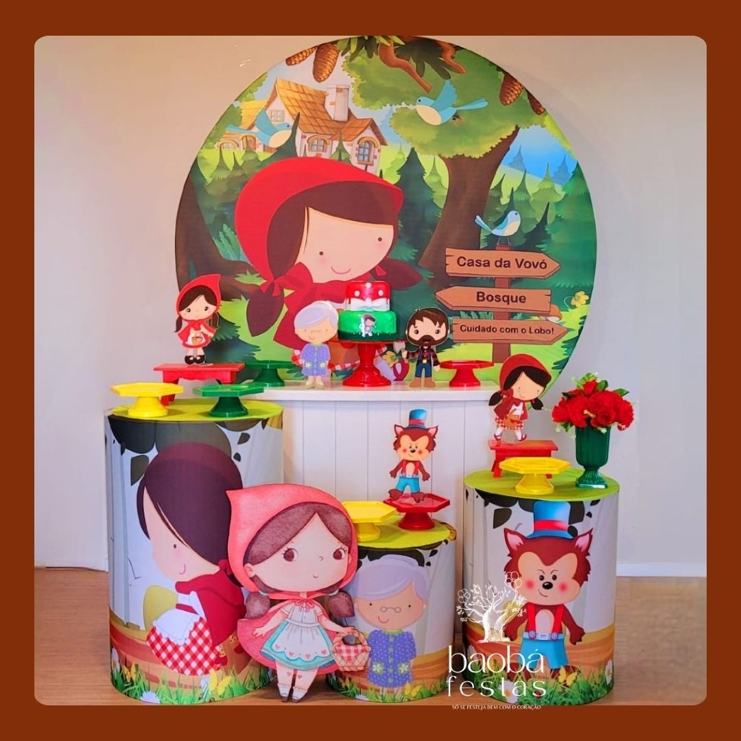 Kit Diamante - Chápeuzinho Vermelho - Baobafestas