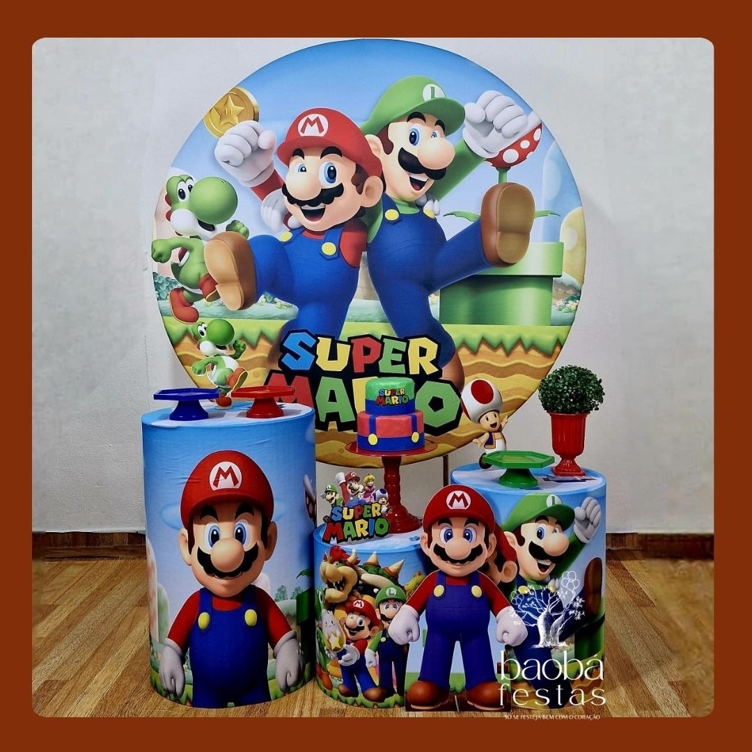 Super Mario Bross - Kit Ouro (+ Totem) - Baobafestas