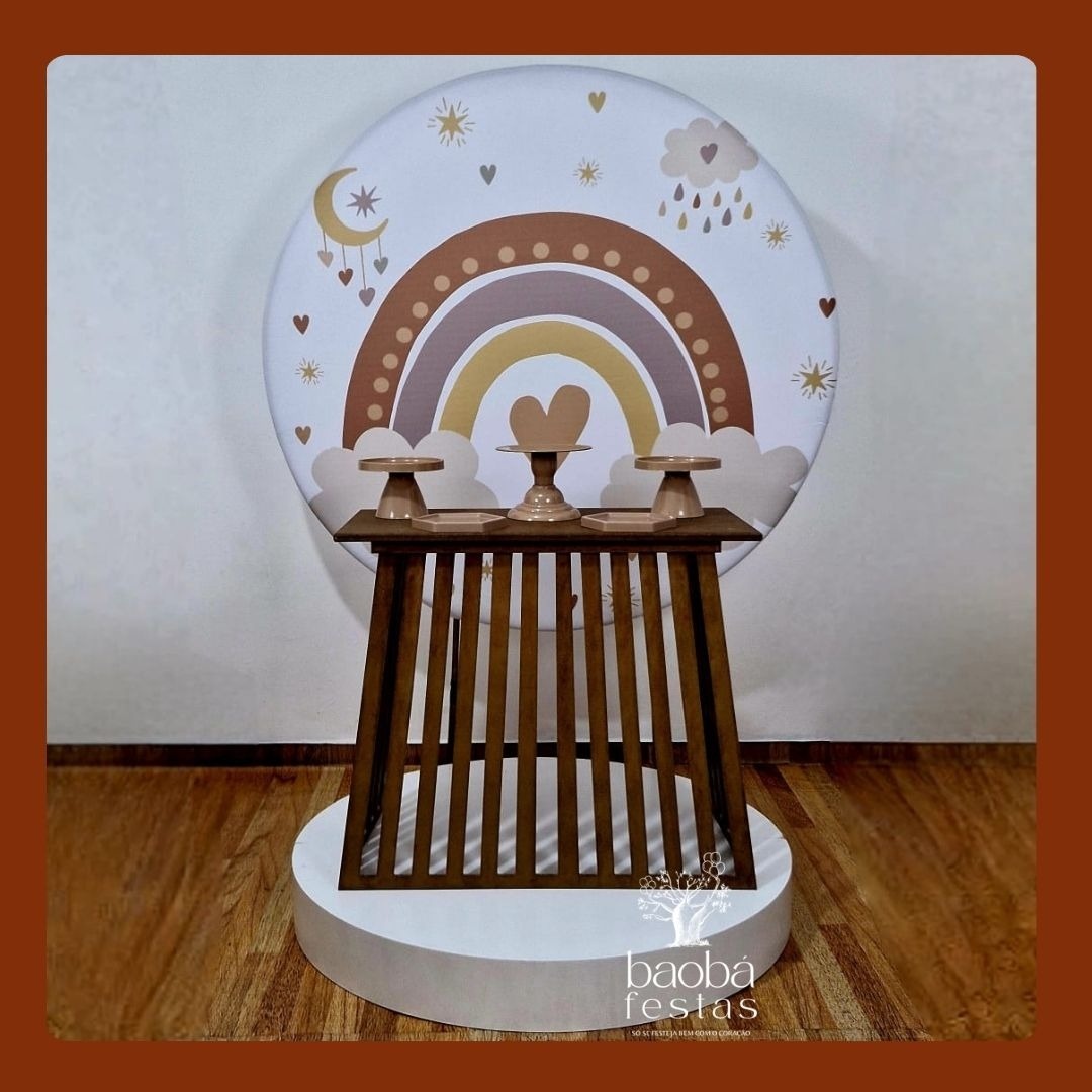 Arco Iris Boho (59)- Composição Mesa Triângulo - Baobafestas