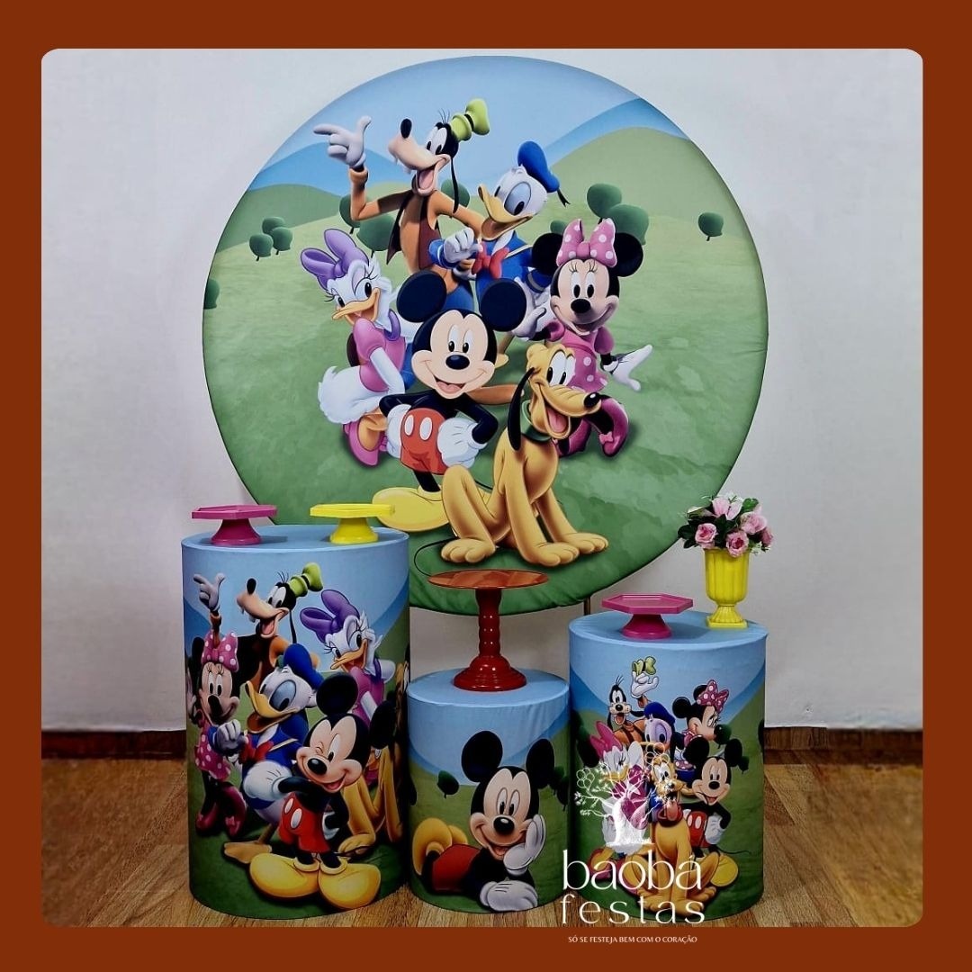 Turma da Minnie (Mickey) (181) - Kit Prata - Baobafestas
