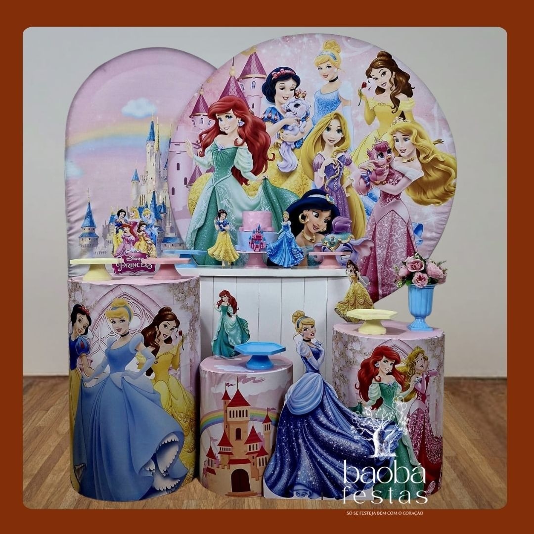 Princesas Disney (25) - Kit Luxo (+Totem) - Baobafestas