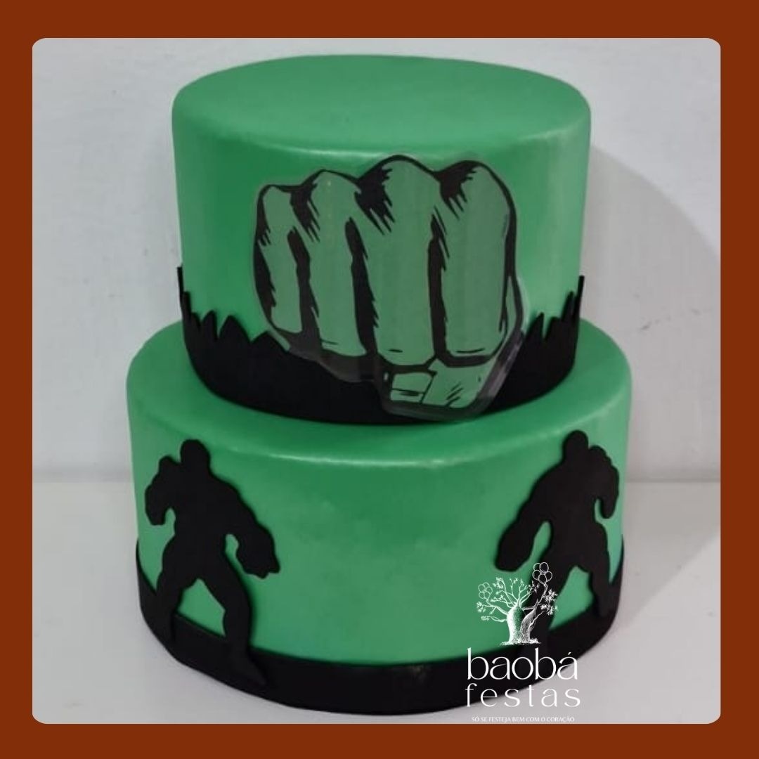 Bolo Fake Hulk - Baobafestas