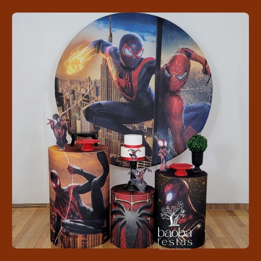 Kit Ouro - Morales - Homem Aranha - Baobafestas