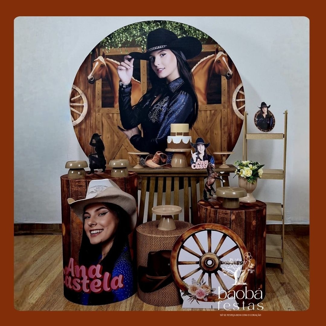 Ana Castela (99) - Kit Diamante (+Escadinha +Totem) - Baobafestas