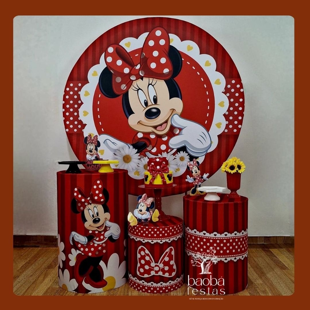 Minnie Vermelha (58) - Kit Ouro - Baobafestas