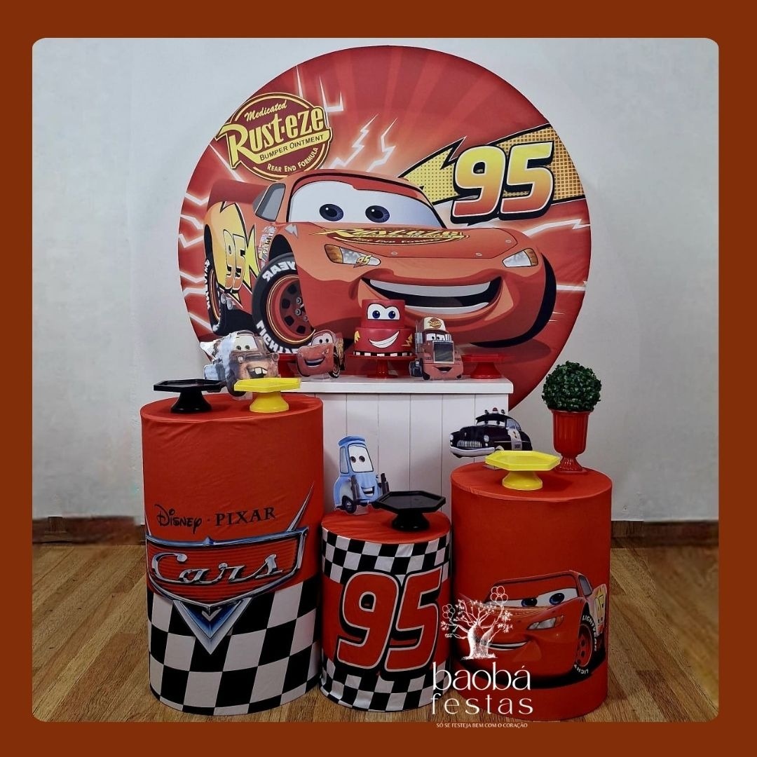 Carros - Relâmpago Mcqueen (48) - Kit Diamante   - Baobafestas