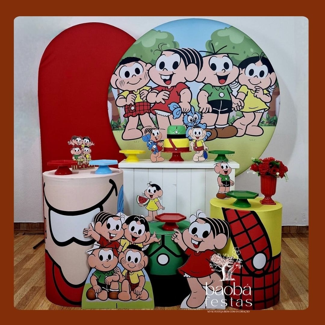 Turma da Mônica (30)- Kit Luxo + 2 Totens - Baobafestas