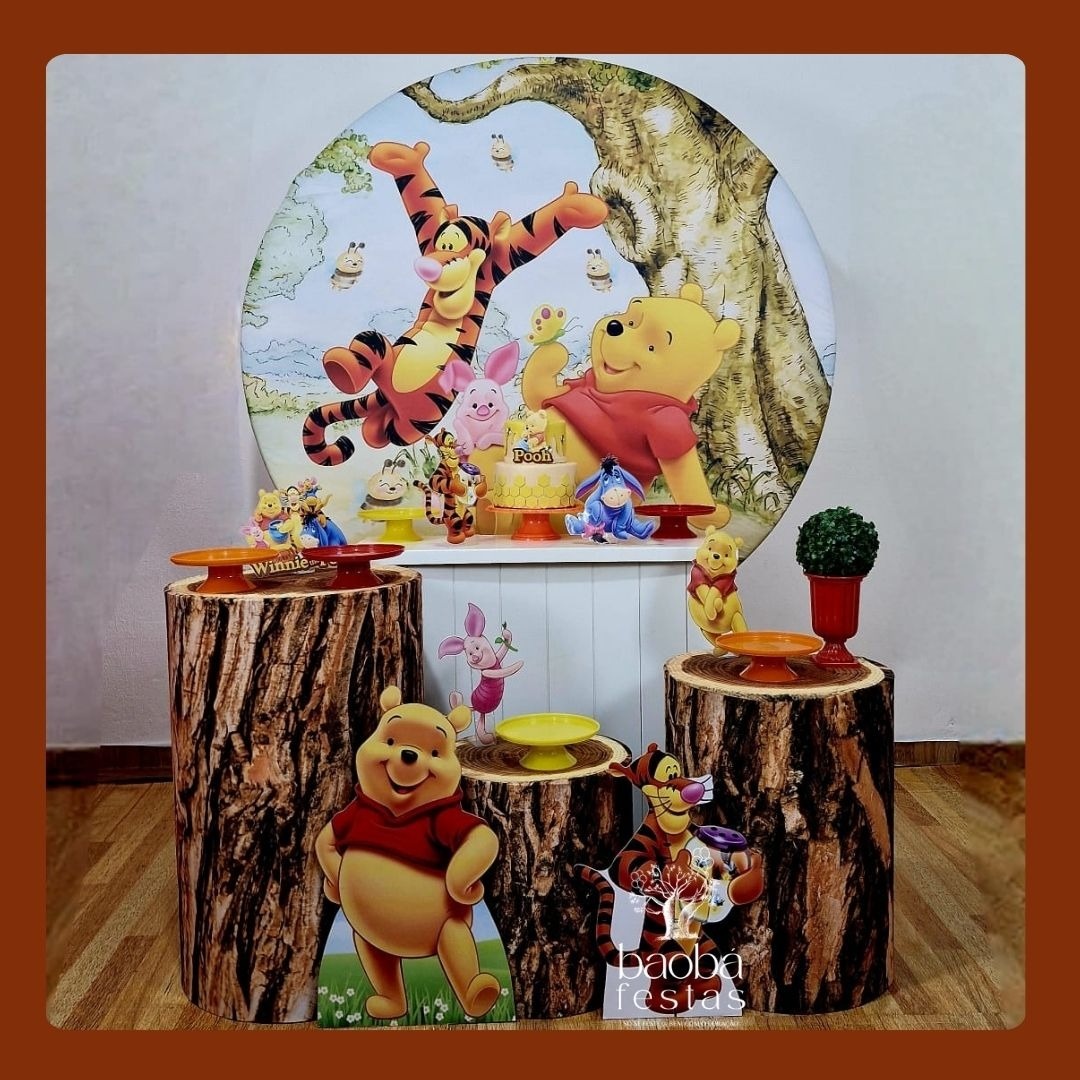 Kit Diamante - Ursinho Pooh + 2 Totens de Chão - Baobafestas