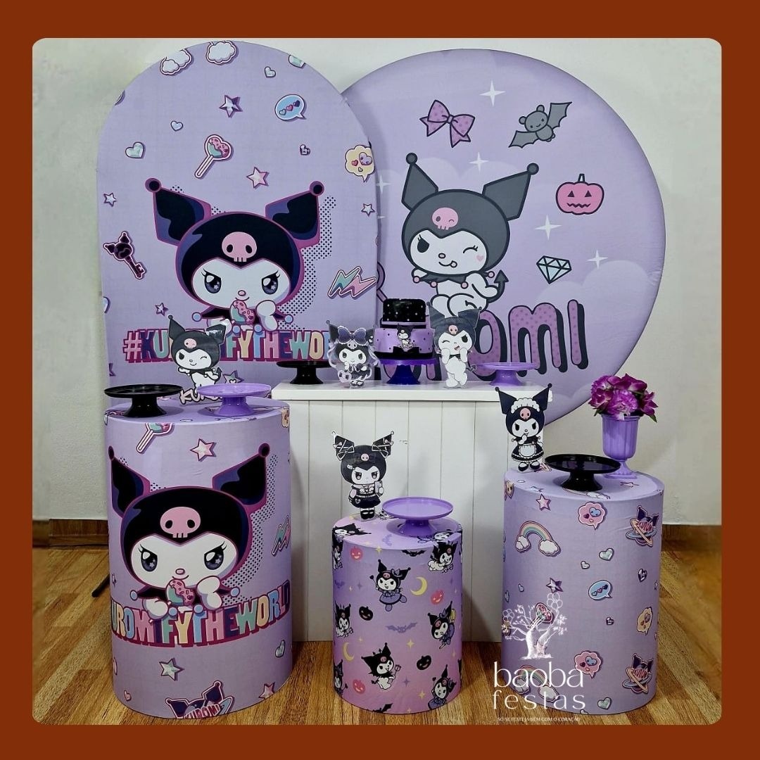 Kuromi (Hello Kitty) - Kit Luxo - Baobafestas