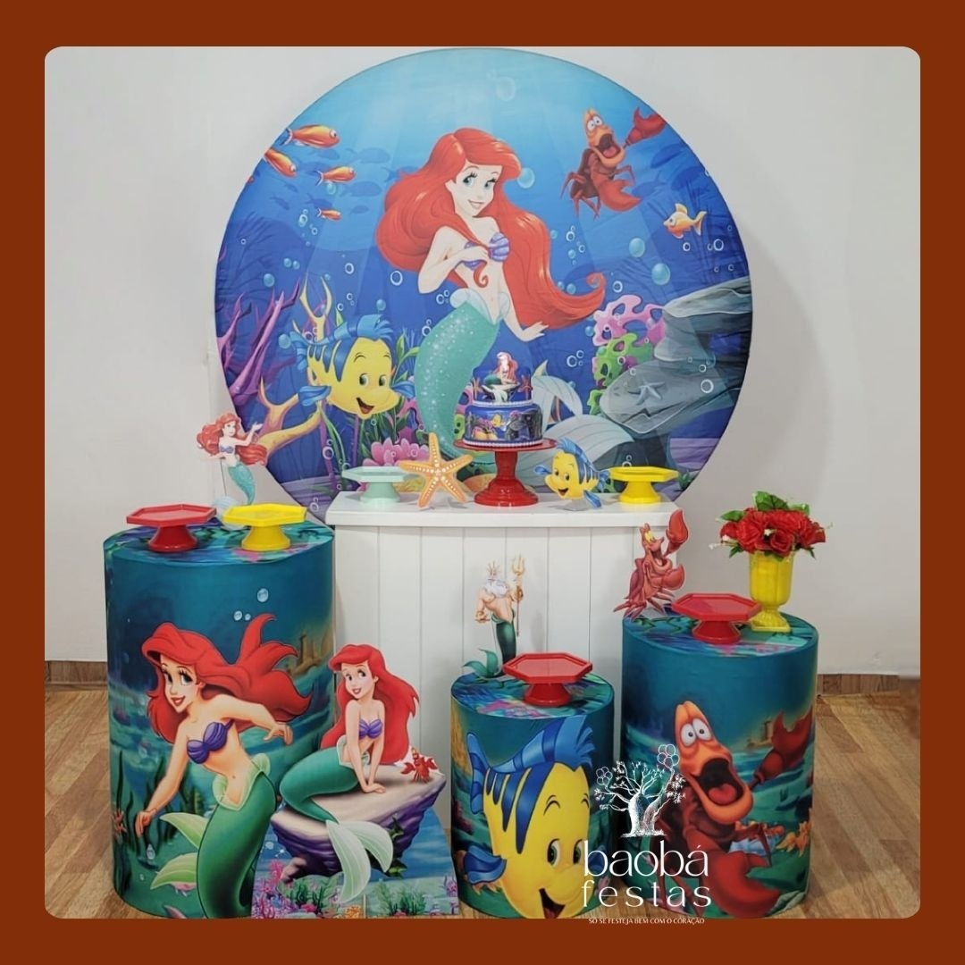Kit Diamante - Pequena Sereia 1 - Baobafestas