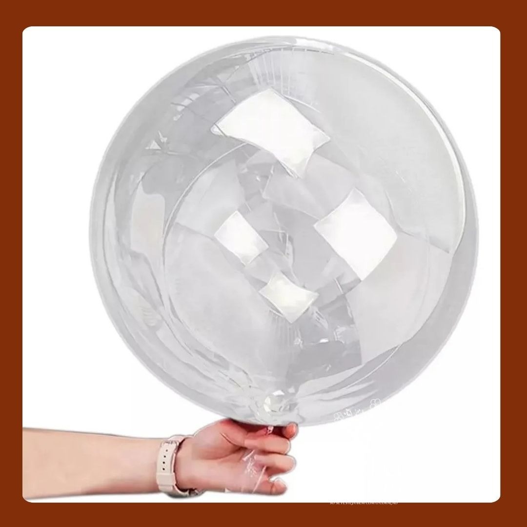 Z - Modelo de Balão Transparente (Bubble) - Baobafestas