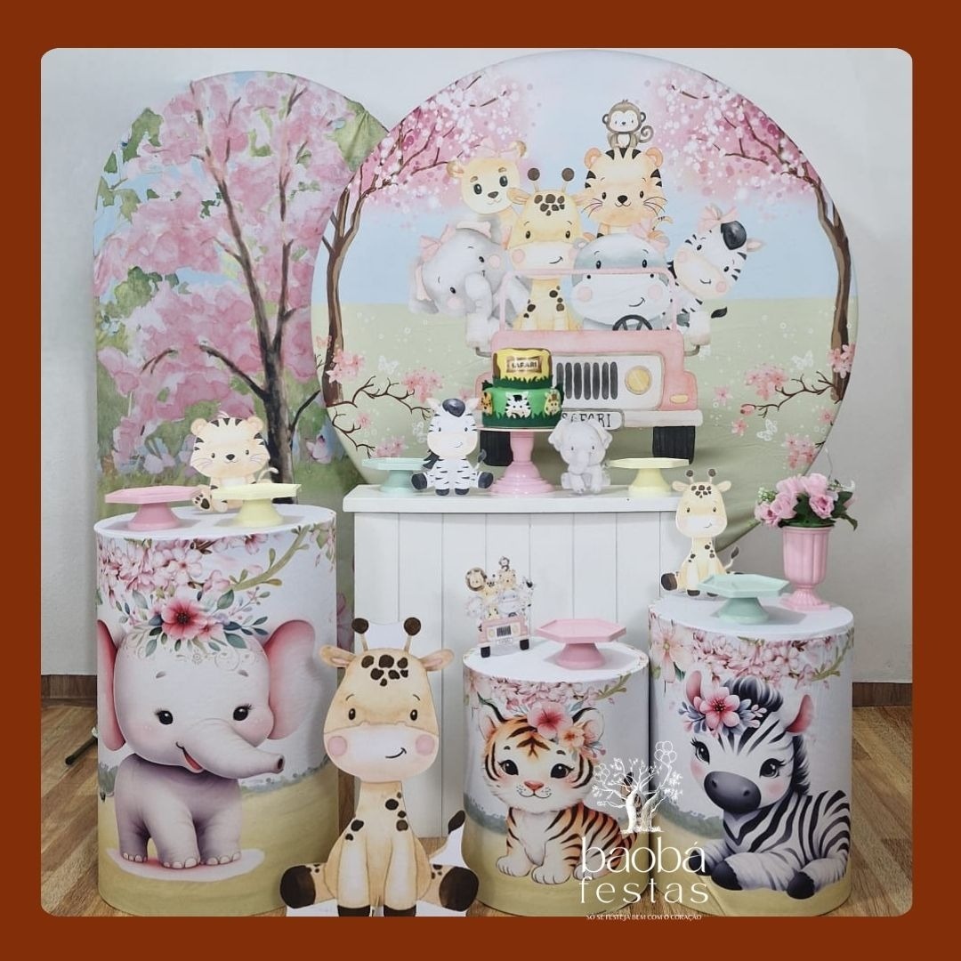Kit Luxo - Safari Rosa (Cópia) - Baobafestas