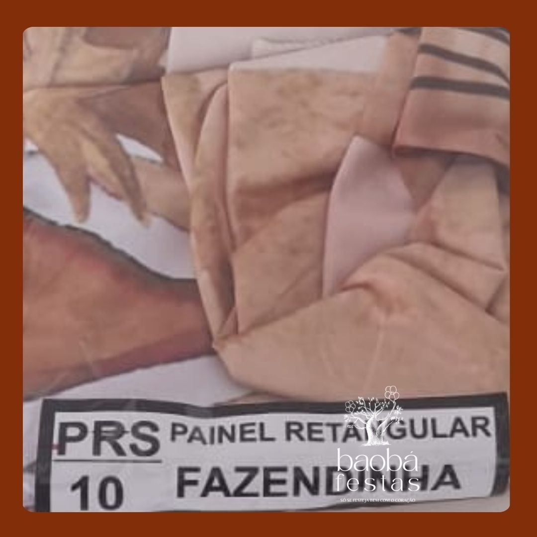 Tecido Retangular Sublimado 2X1 - Fazendinha - Baobafestas