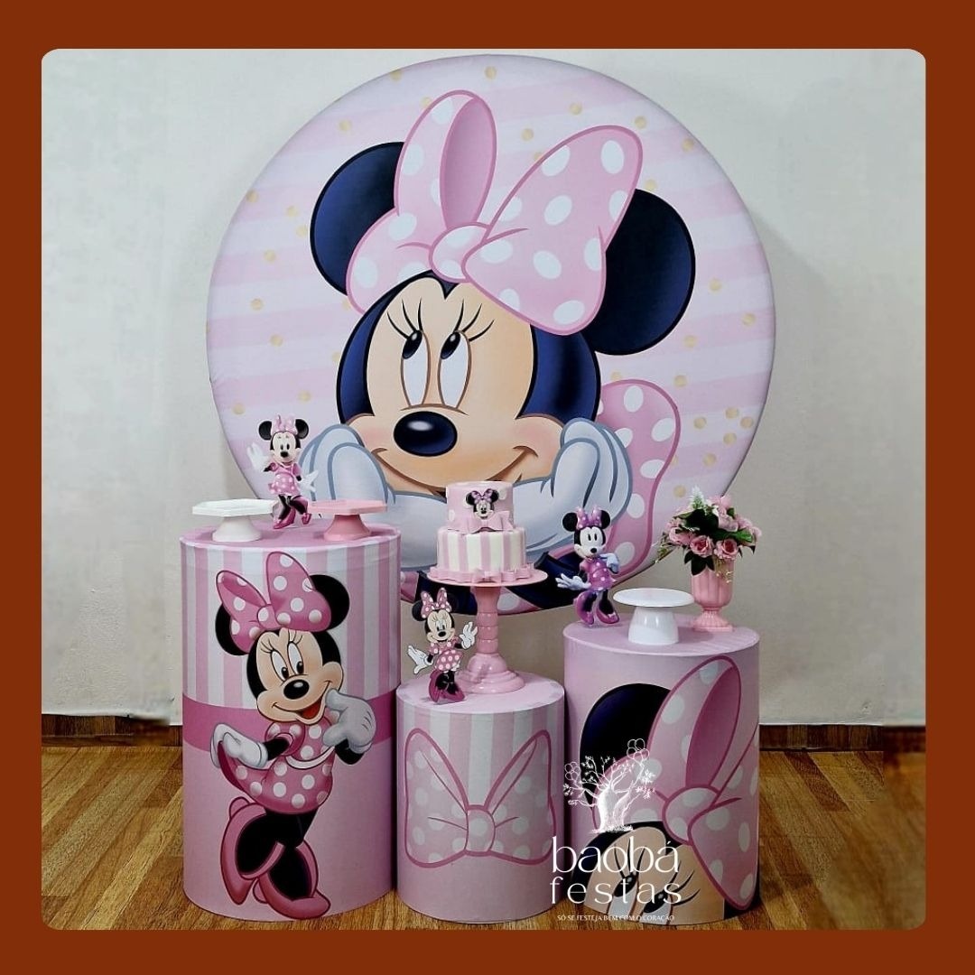 Minnie Rosa (152) - Kit Ouro  - Baobafestas