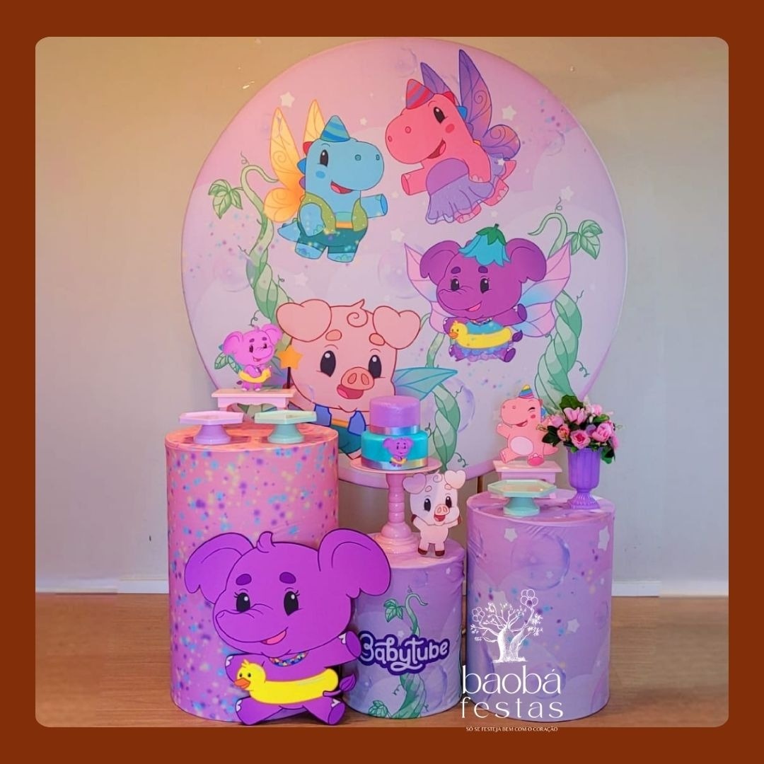 Kit Ouro - Baby Tube Rosa - Baobafestas