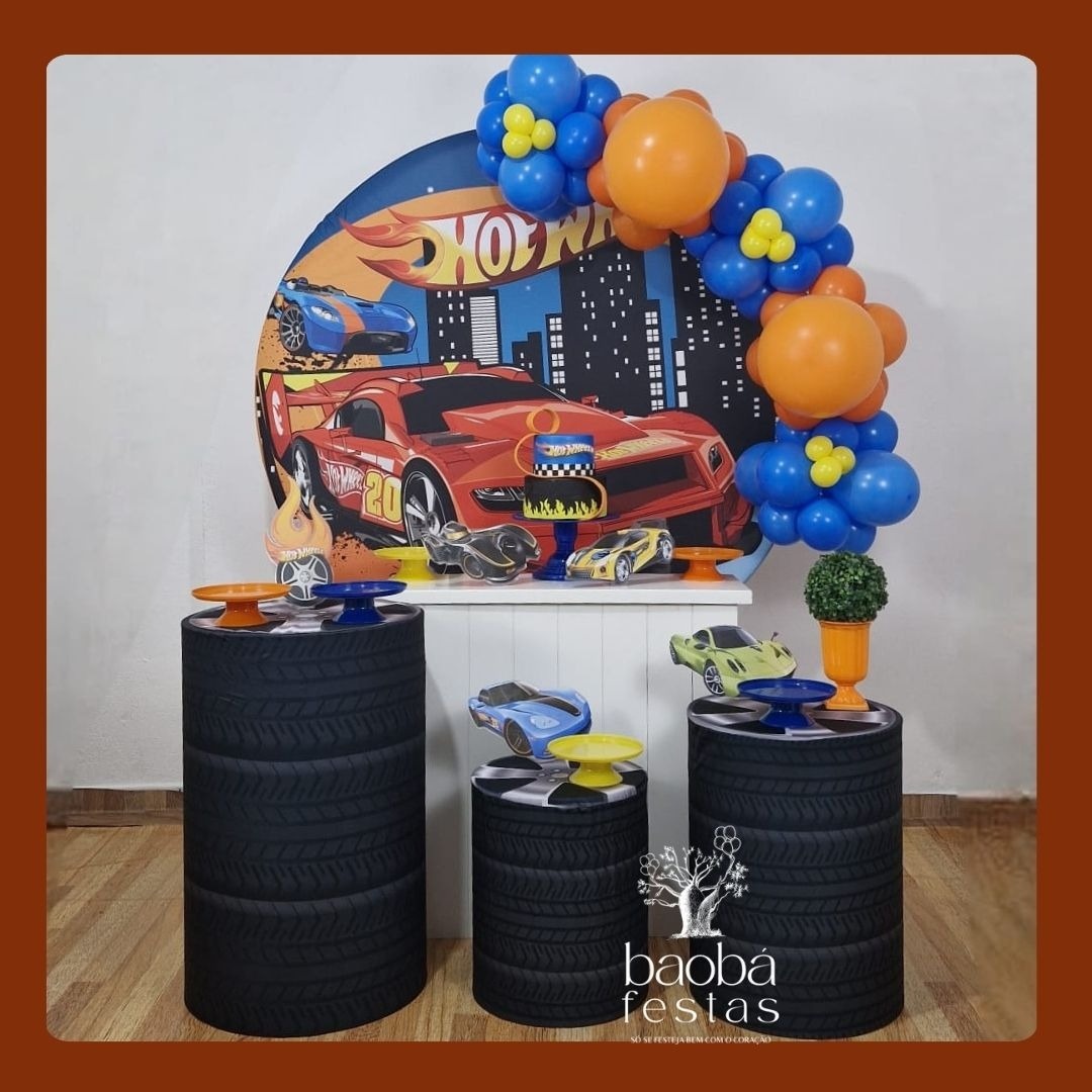 Hotwheels - Kit Diamante (Sem Balões)  - Baobafestas
