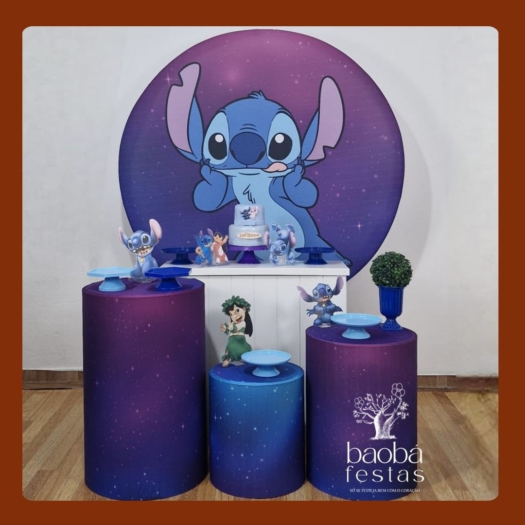 Kit Diamante - Stitch Azul  - Baobafestas