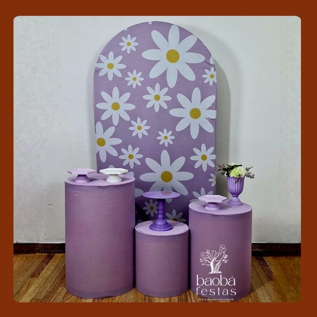 Margarida Lilas (Prs 13) - Kit Prata - Baobafestas