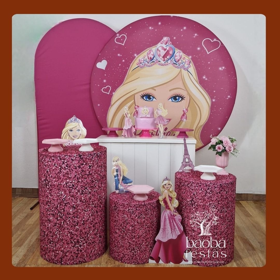 Barbie (50) - Kit Luxo (+Totem de Chão) - Baobafestas