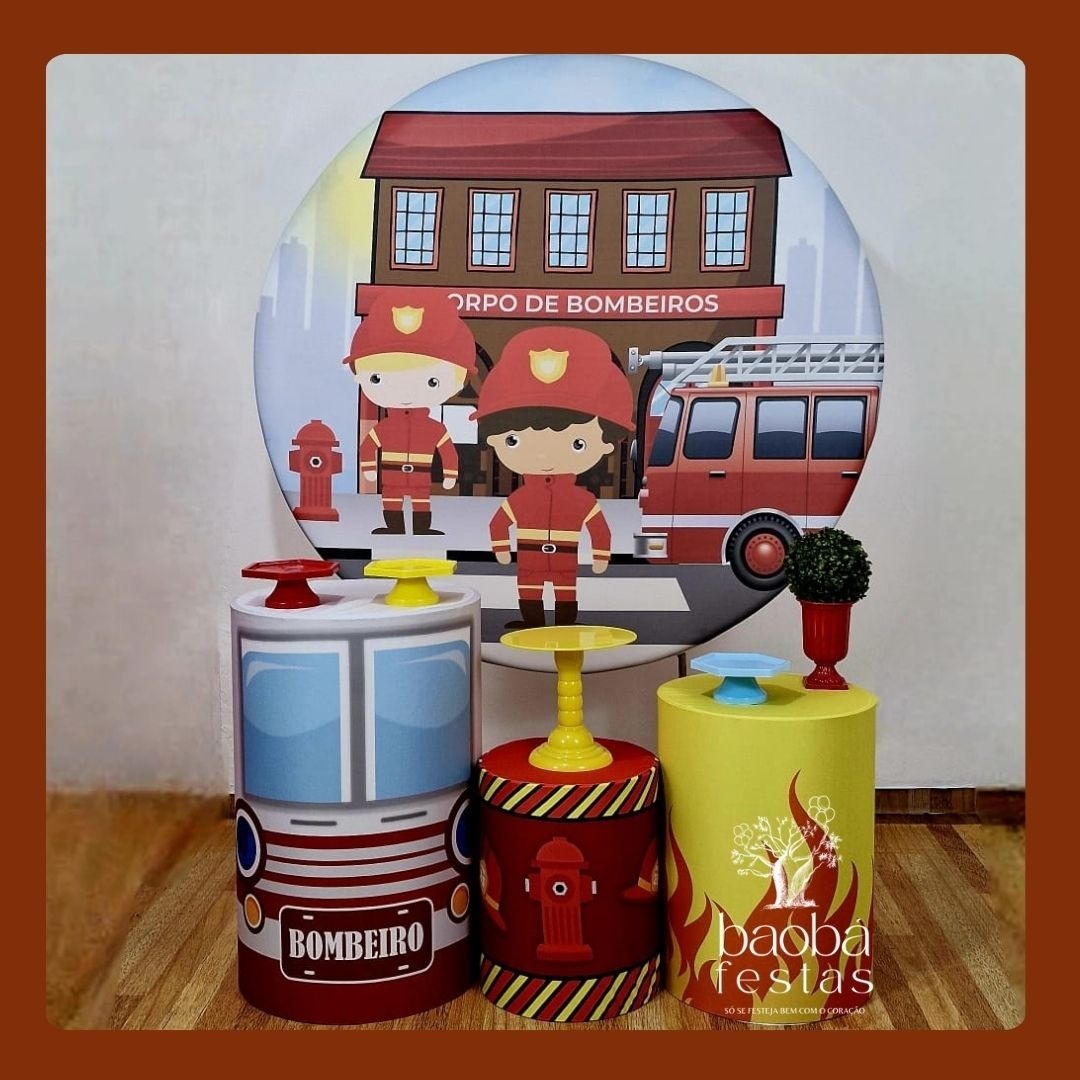 Kit Prata - Bombeiros - Baobafestas