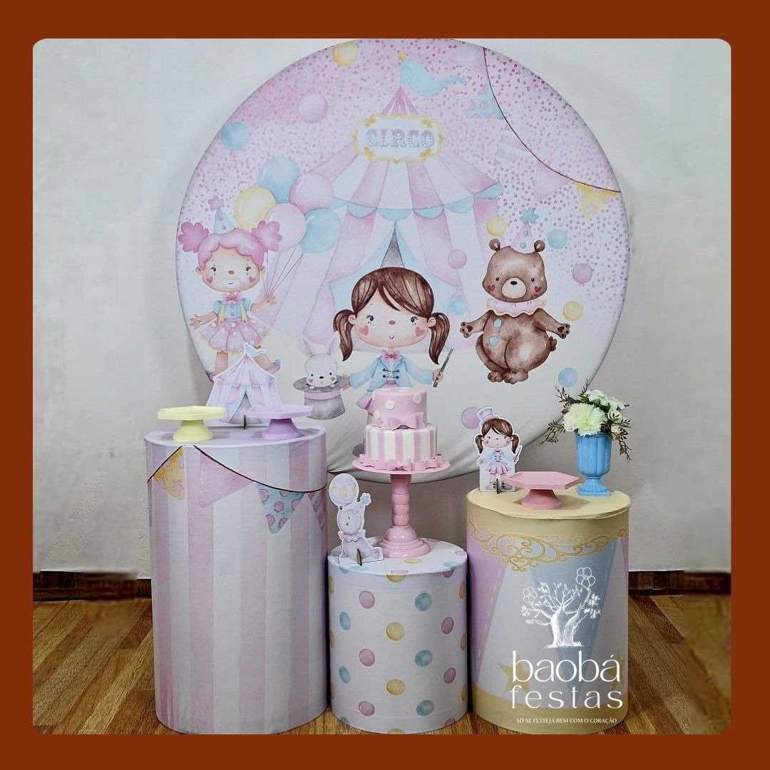 Kit Ouro - Circo Rosa - Baobafestas