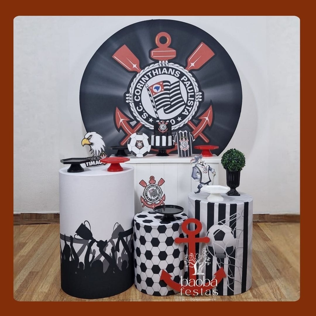 Kit Diamante - Time Corinthians + Totem de Chão  - Baobafestas